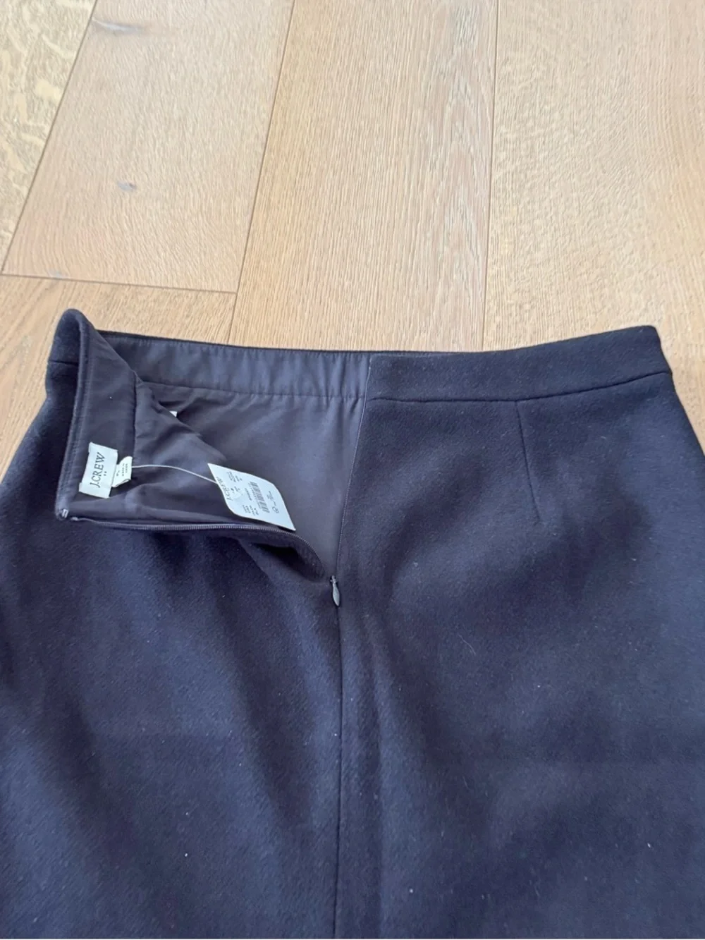 J. Crew Pencil Skirt Black Wool Knee Length Formal Corpcore Career Size 6